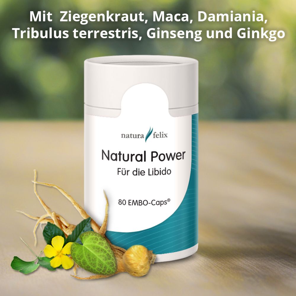 Natura Felix Natural Power für die Libido, 80 EMBO-Caps Mann Liebesleben EAN: 8717729191569