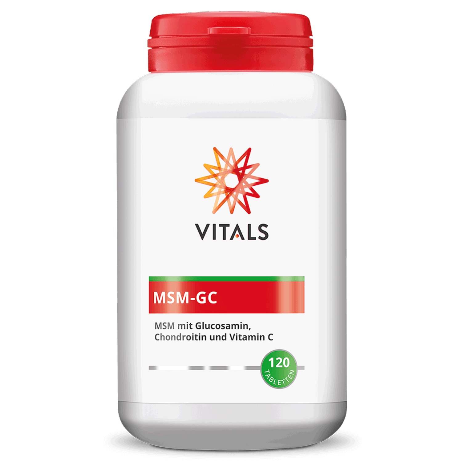 Vitals MSM-GC with glucosamine, chondroitin and vitamin C, 120 tablets Frankincense EAN: 8716717000975