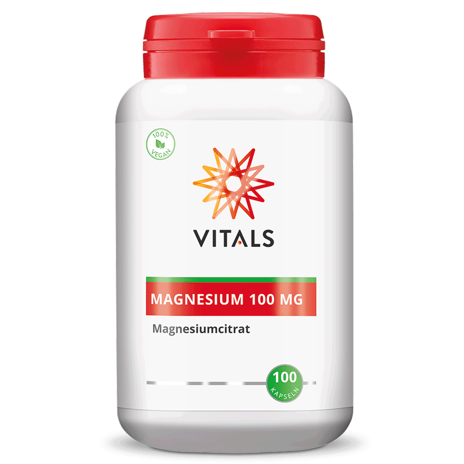 Vitals Magnesium 100 mg, 100 Kapseln  EAN: 8716717003211