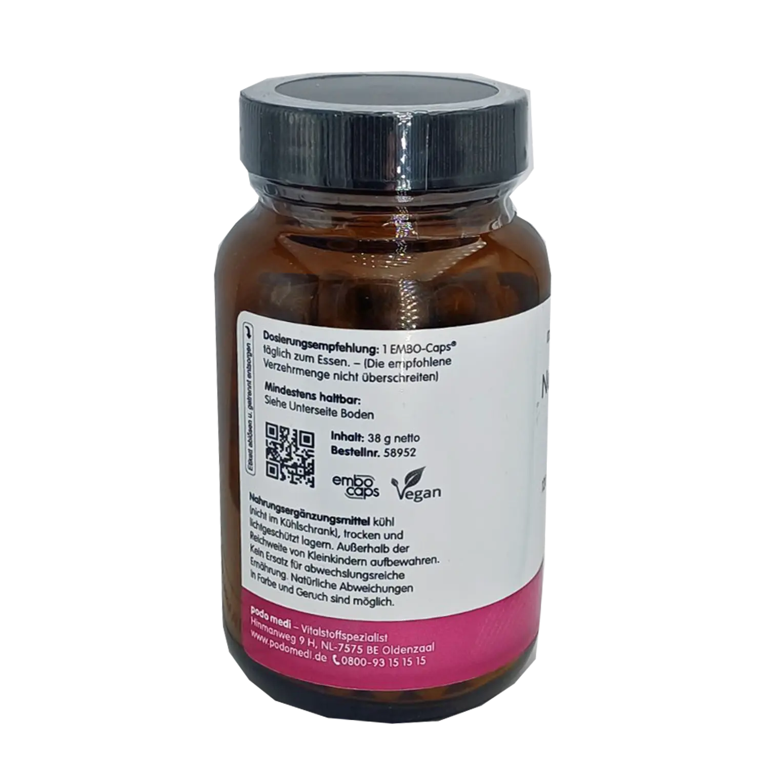 Natura Felix Natürliches Jod je 200 mcg, 120 Kapseln  EAN: 8717729191453