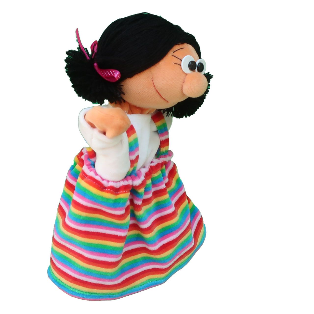 Hand puppet girl with black hair