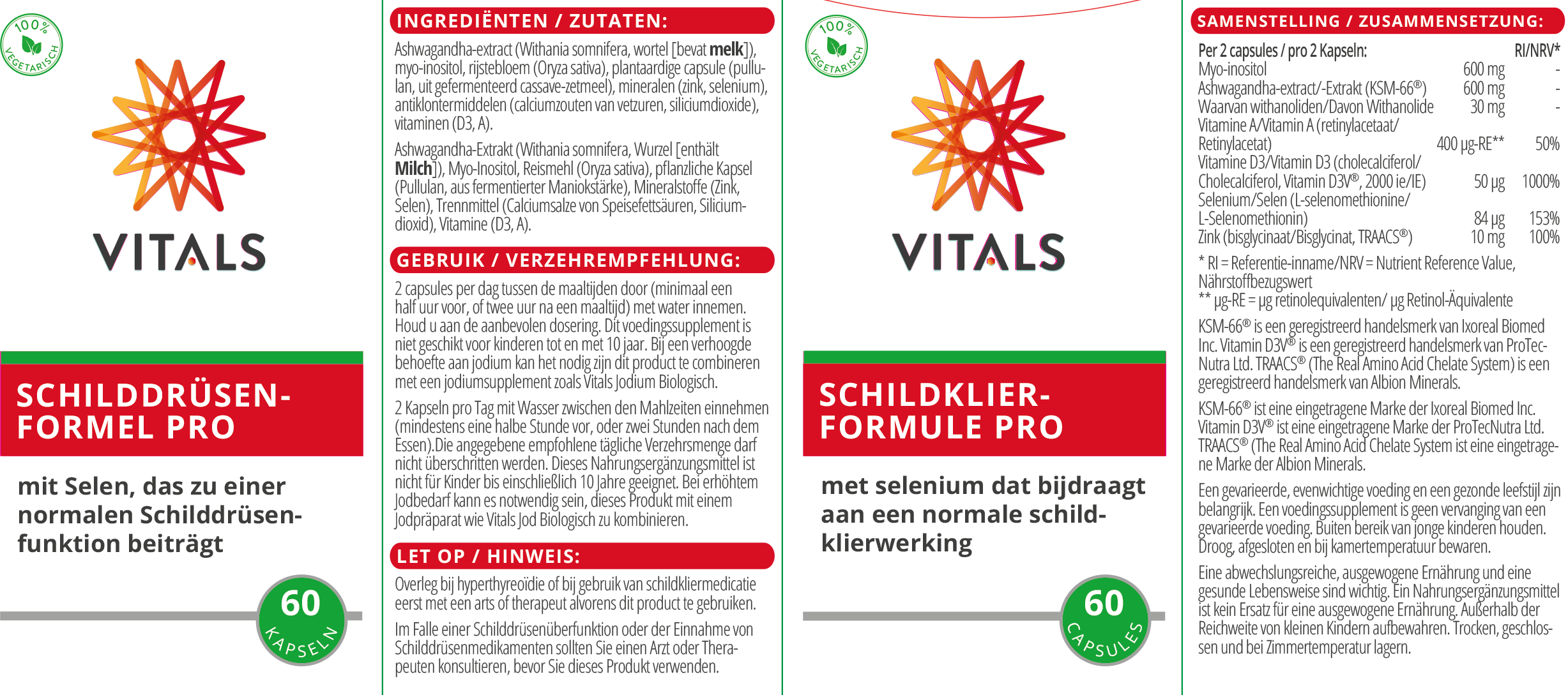 Vitals Schilddrüsenformel Pro, 60 Kapseln  EAN: 8716717004256