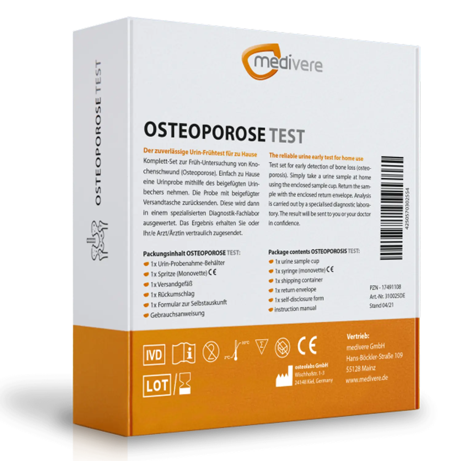 Medivere Osteoporose Test  EAN: 4250570302554