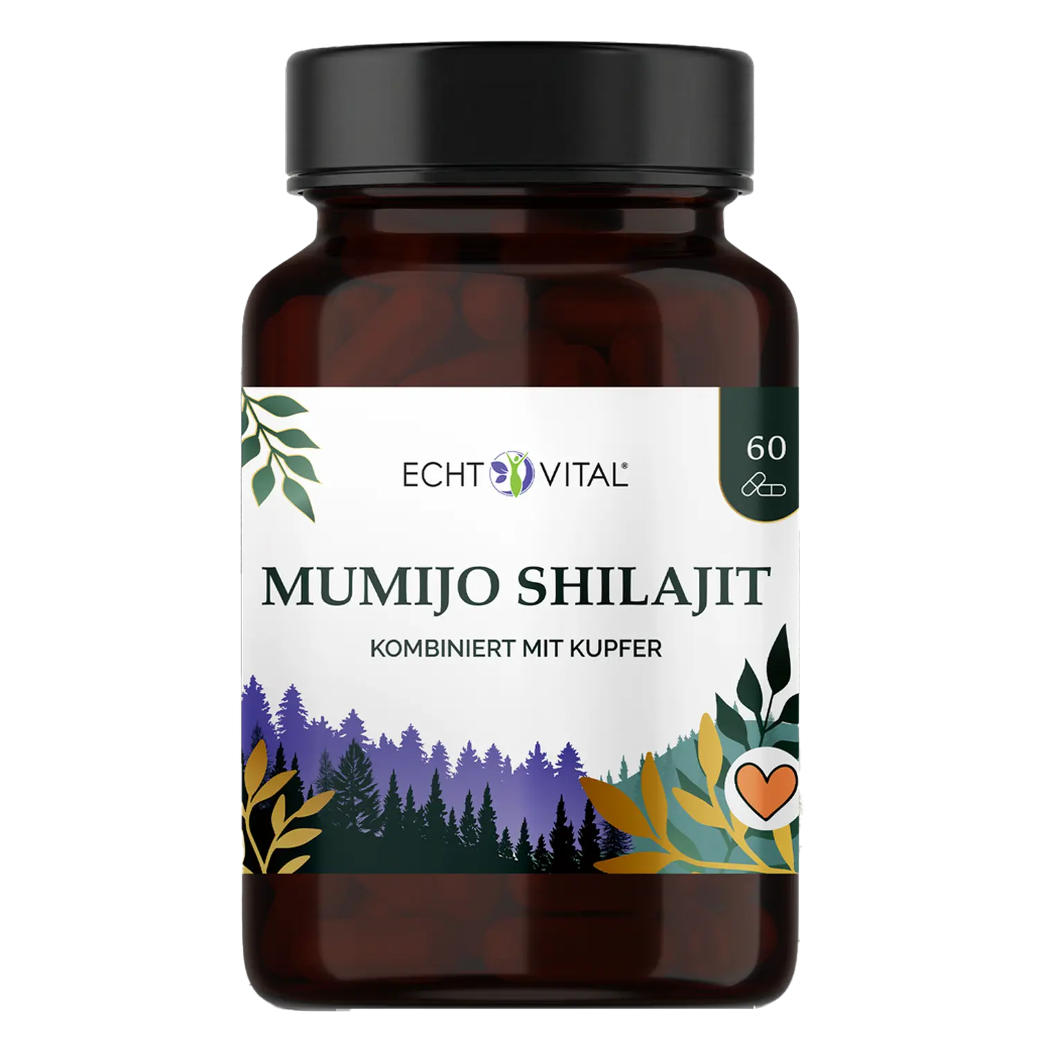 Echt Vital Mumijo Shilajit plus Kupfer, 60 Kapseln  EAN: 4260635734053