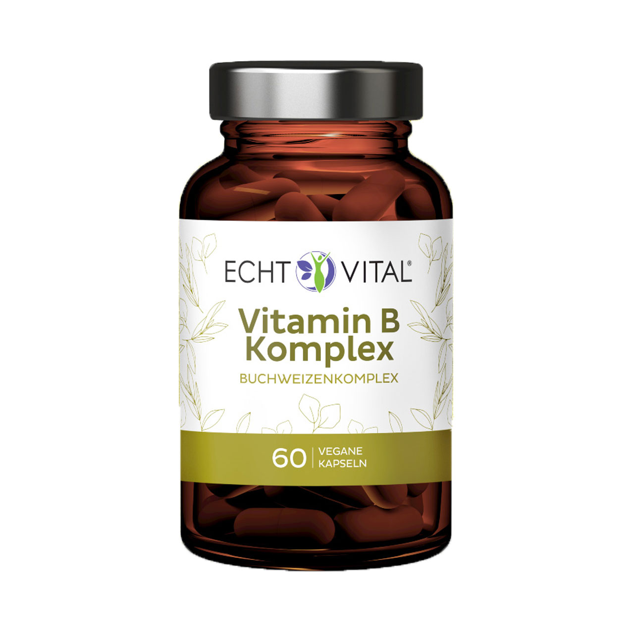 Vitamin B Komplex Kapseln von Echt Vital beinhaltet 60 vegane Kapseln