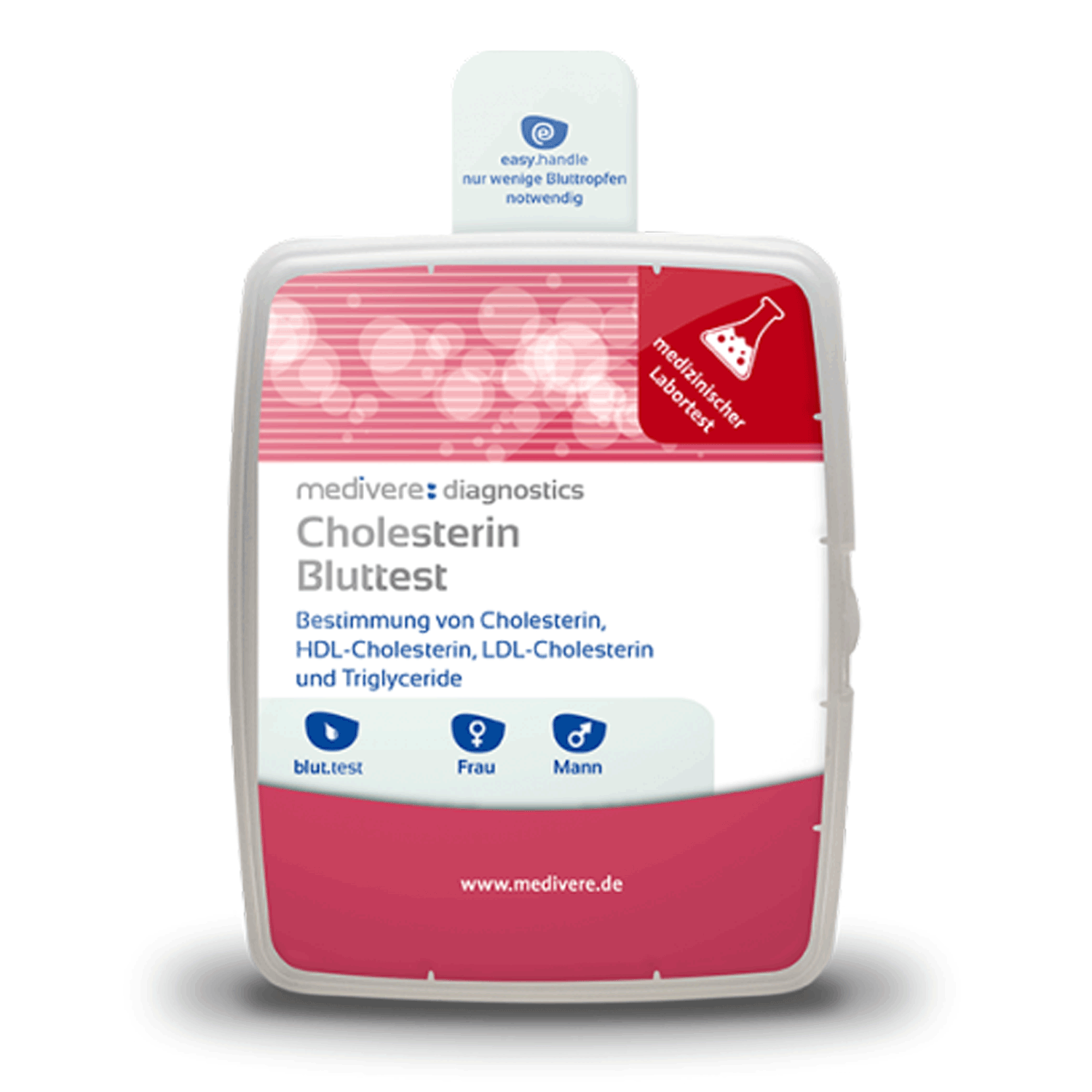 Medivere Cholesterin Bluttest Medivere Laboranalyse Zecken-Test 110018DE Borrelien 910001DE EAN: 4250570301076