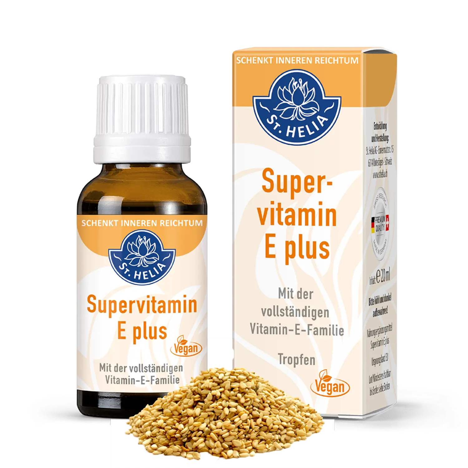 SuperVitamin E von St. Helia beinhaltet 20 Milliliter