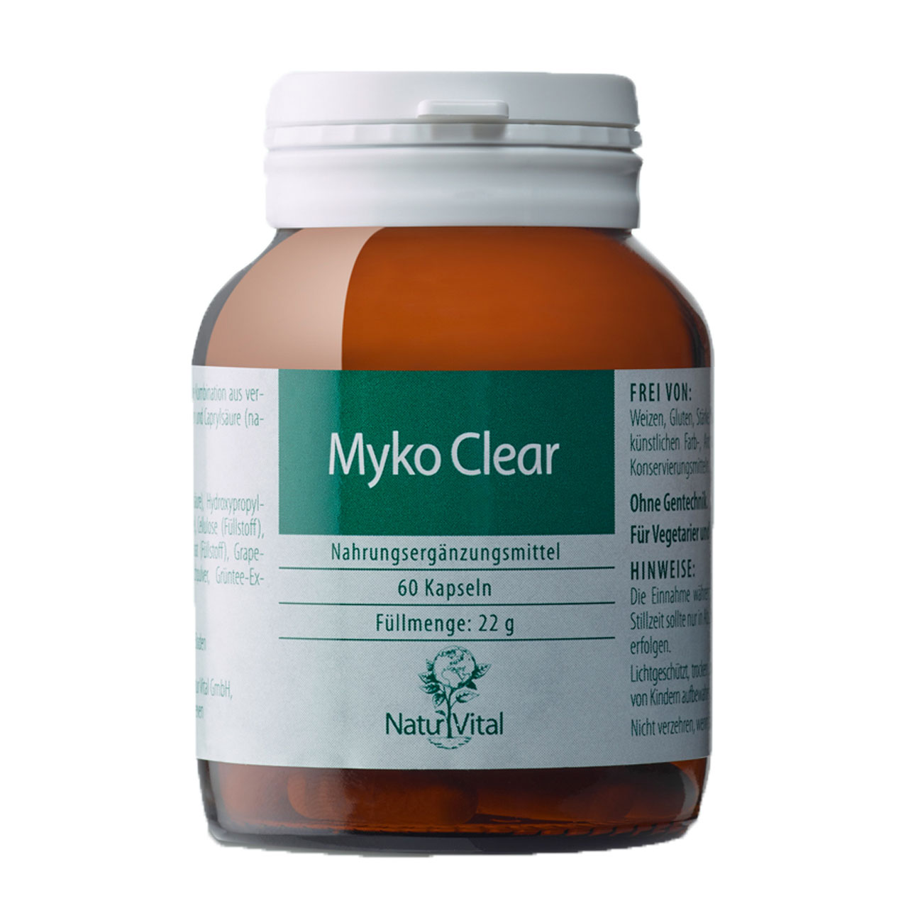Myko Clear von Natur Vital beinhaltet 60 Kapseln