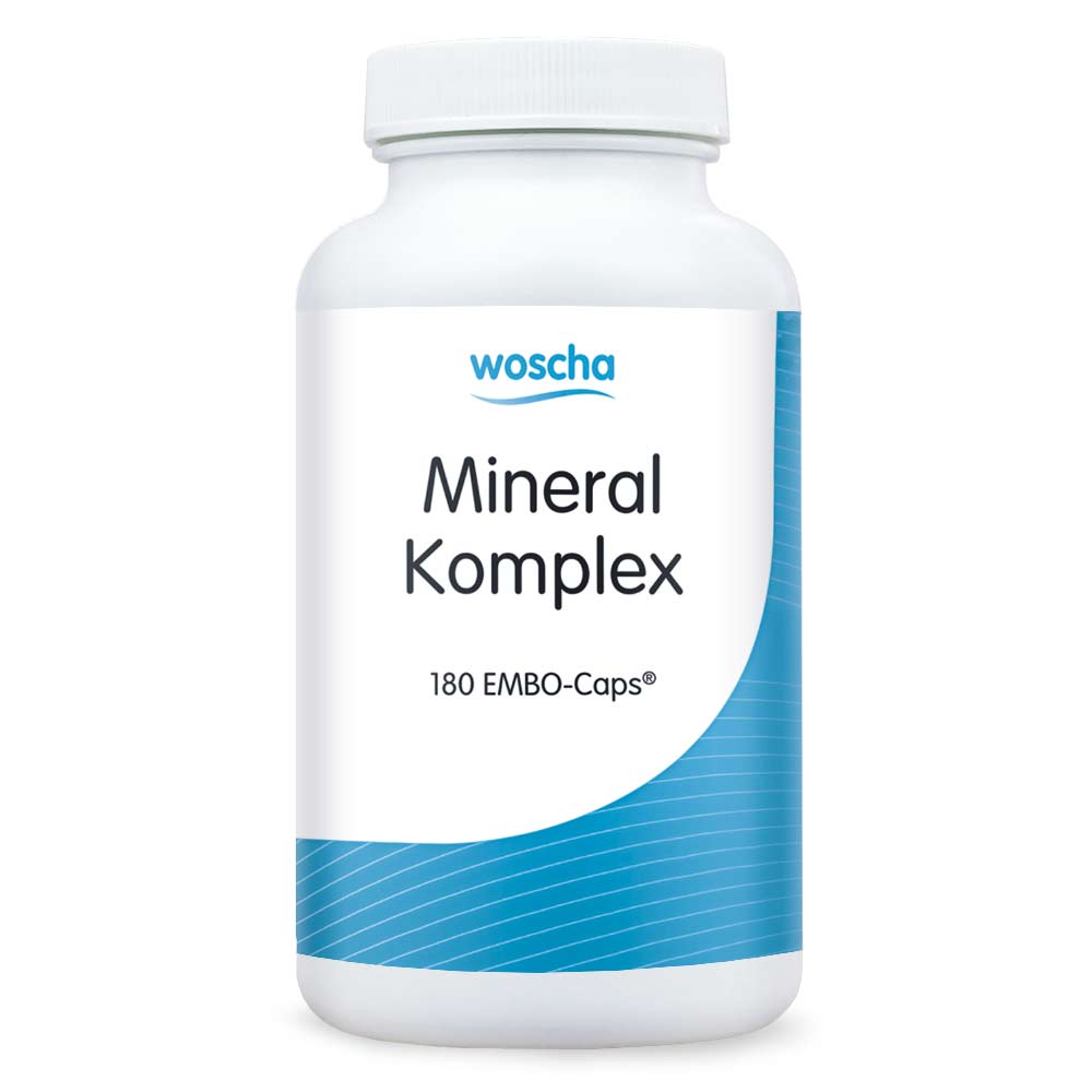 Woscha Mineral Komplex, 180 Kapseln Mineralstoffe Mineralien Mineral-Komplex Spurenelemente Mineralstoffmangel EAN: 8717729190562