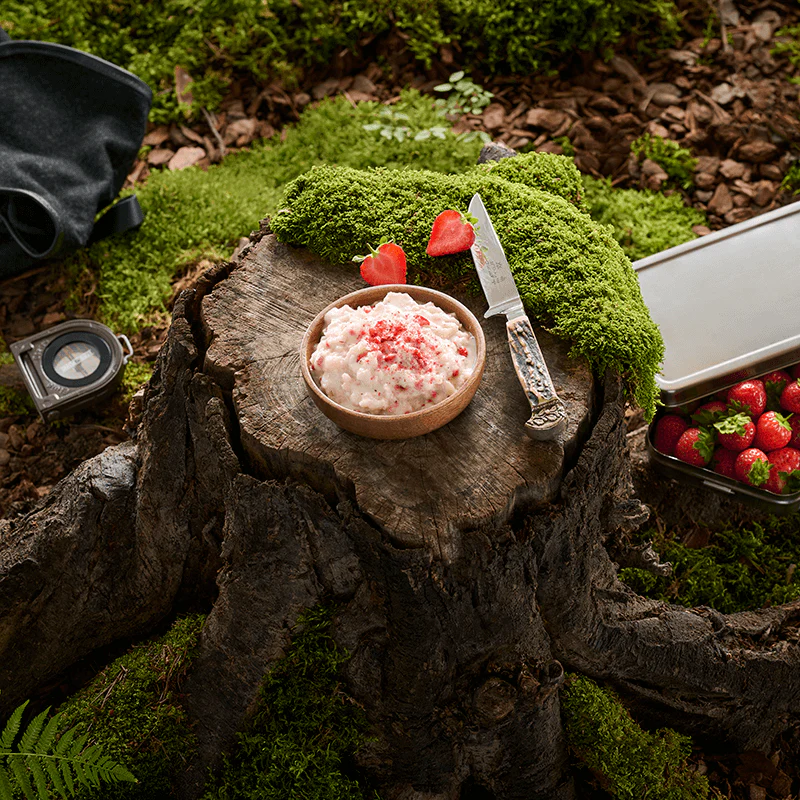 Milchreis mit Erdbeeren