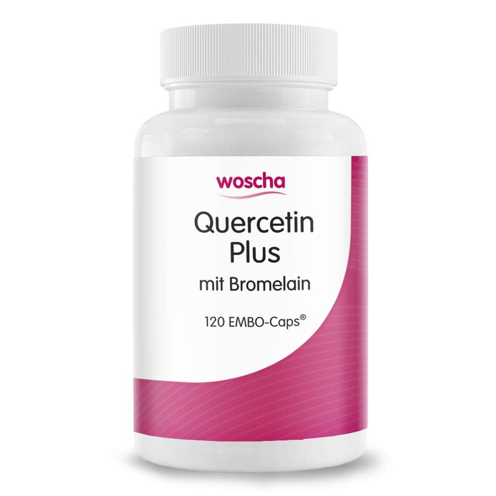Woscha Quercetin Plus von podo medi beinhaltet 120 Kapseln