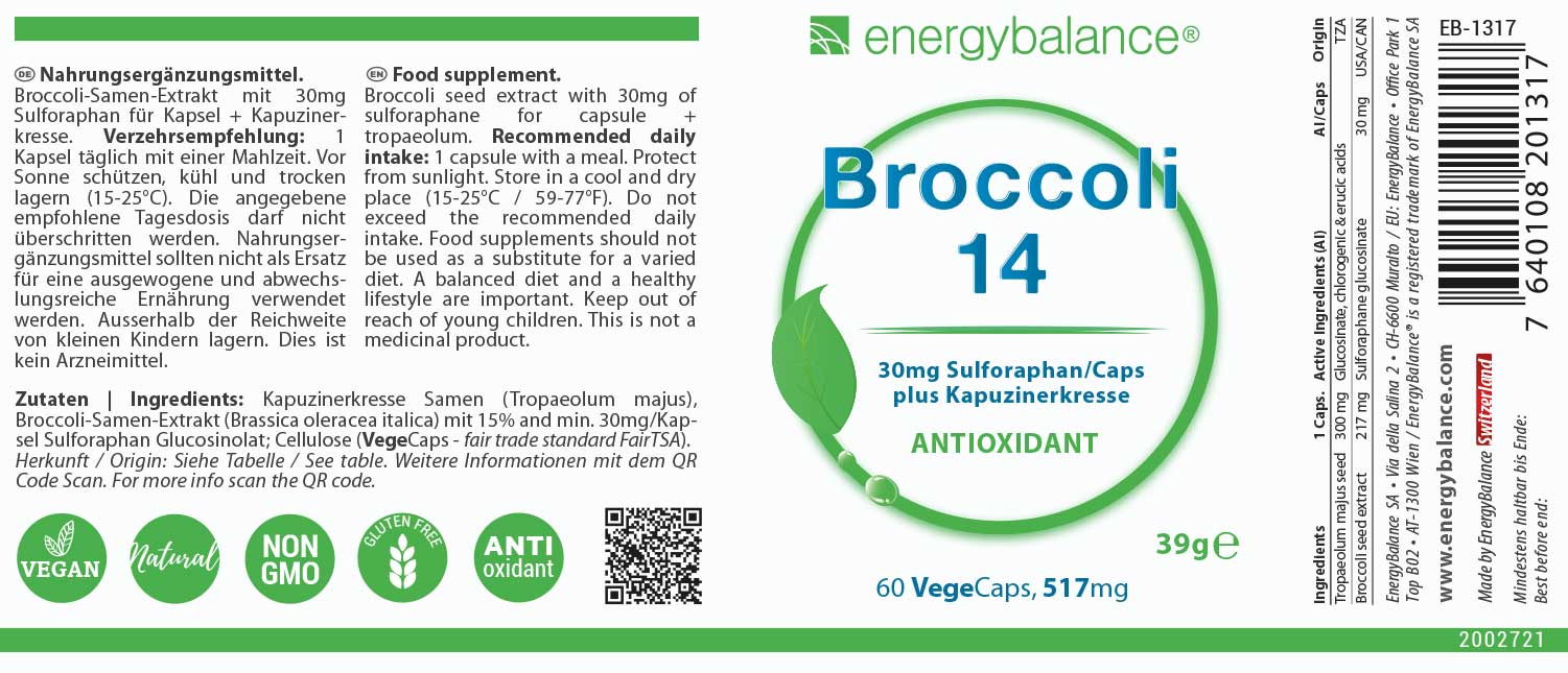 Broccoli 14 Etikett von Energybalance