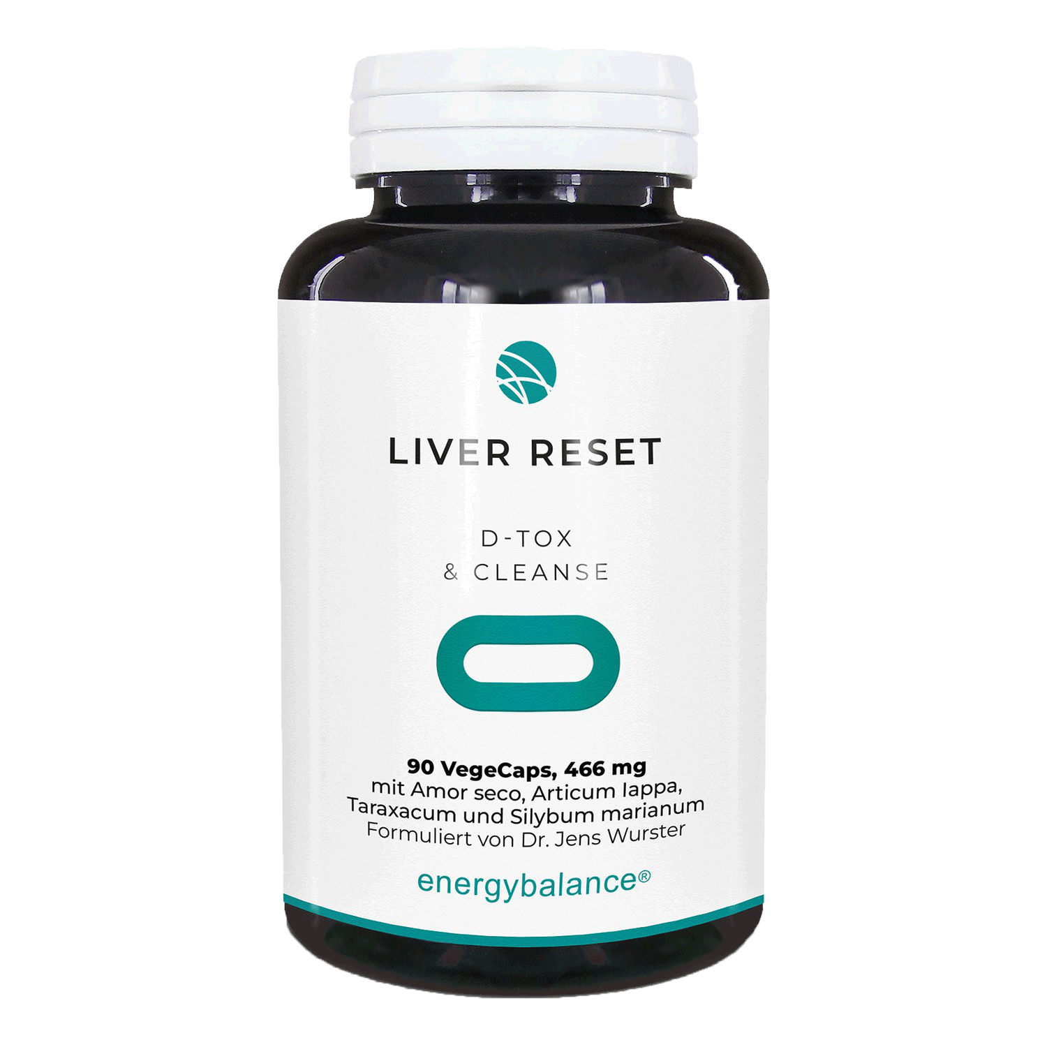 EnergyBalance Liver Reset Natural Vegan Mix 466mg, 90 VegeCaps Leberschäden EAN: 7640108209634
