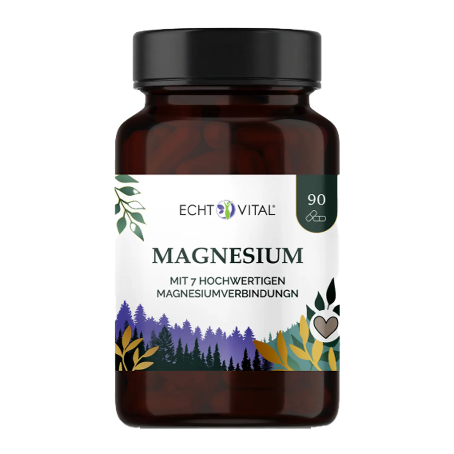Echt Vital Magnesium Komplex mit Vitamin C, 90 Kapseln Müdigkeit EAN: 4260635732684