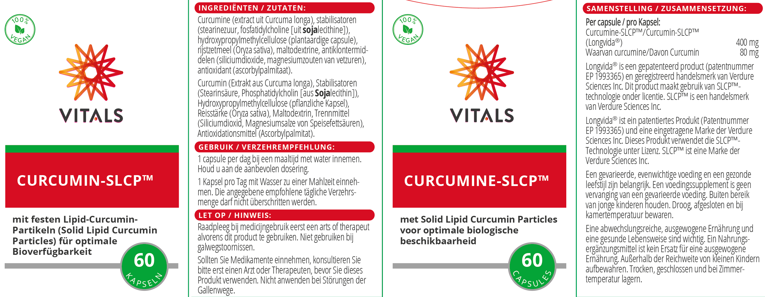 Vitals Curcumin-SLCP, 60 Kapseln Entzündungshemmend EAN: 8716717002962