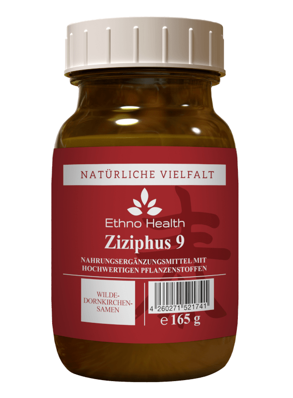 Ziziphus 9 Pulver Ethno Health 165 g Ziziphus 9 Pulver von Ethno Health beinhaltet 165 Gramm
