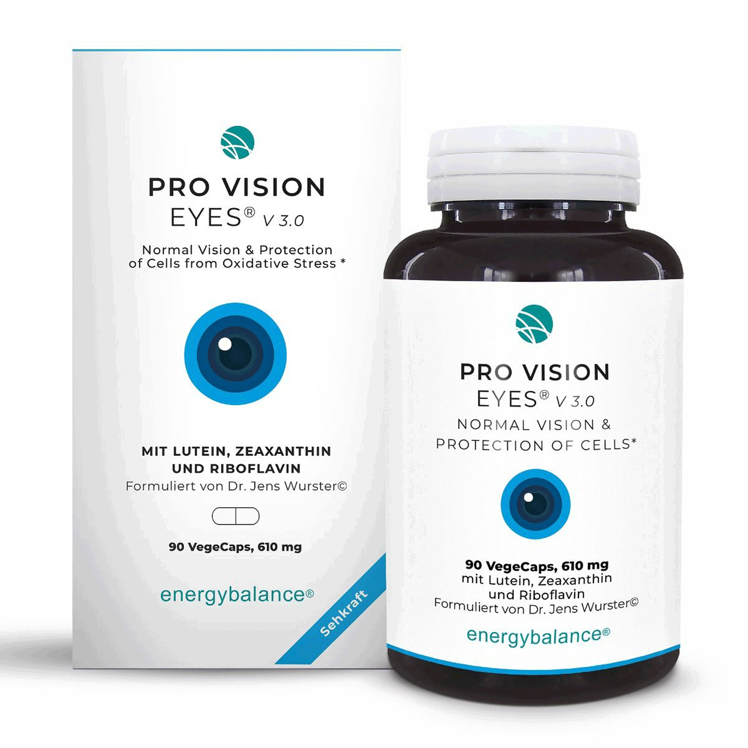 EnergyBalance Pro Vision EYES V.3, 90 VegeCaps  EAN: 7640108209665
