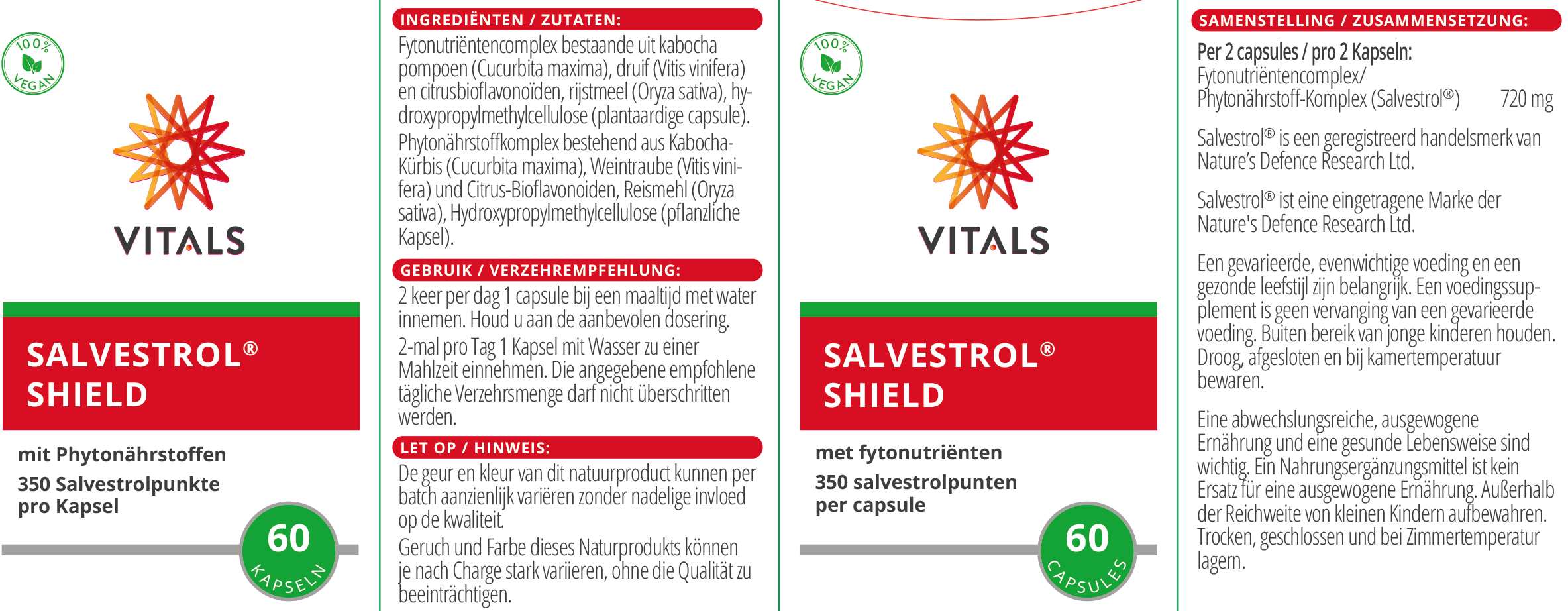 Vitals Salvestrol Shield, 60 Kapseln  EAN: 8716717001514