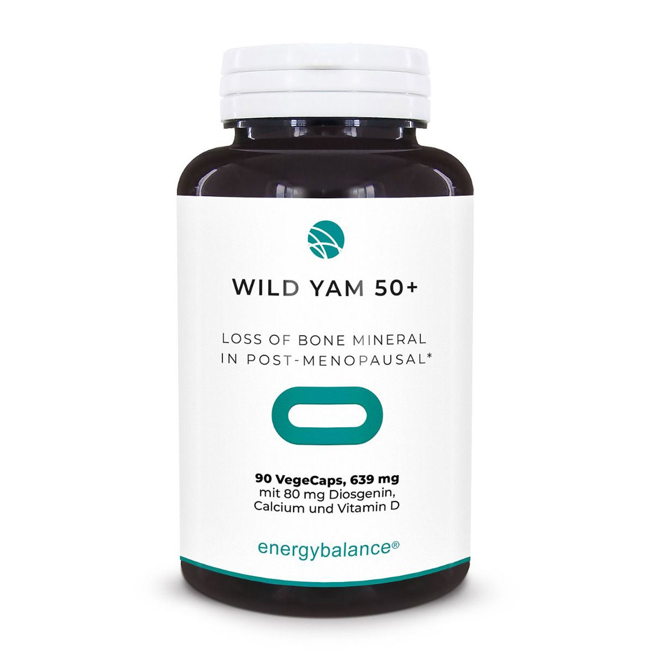 Wild Yam 50+ with calcium and vitamin D, 90 VegeCaps