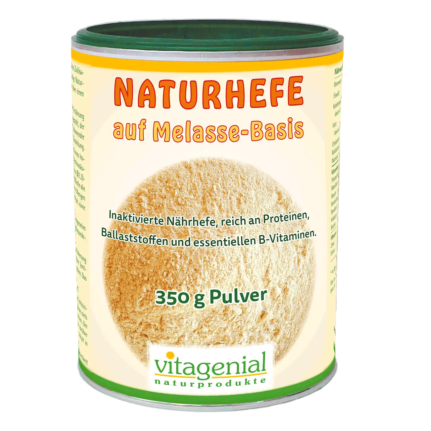 Vitagenial Naturhefe auf Melasse-Basis in 350 Gramm Version