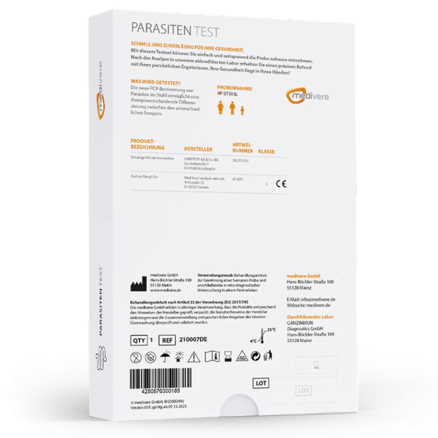 Medivere Parasiten Test  EAN: 4250570300185