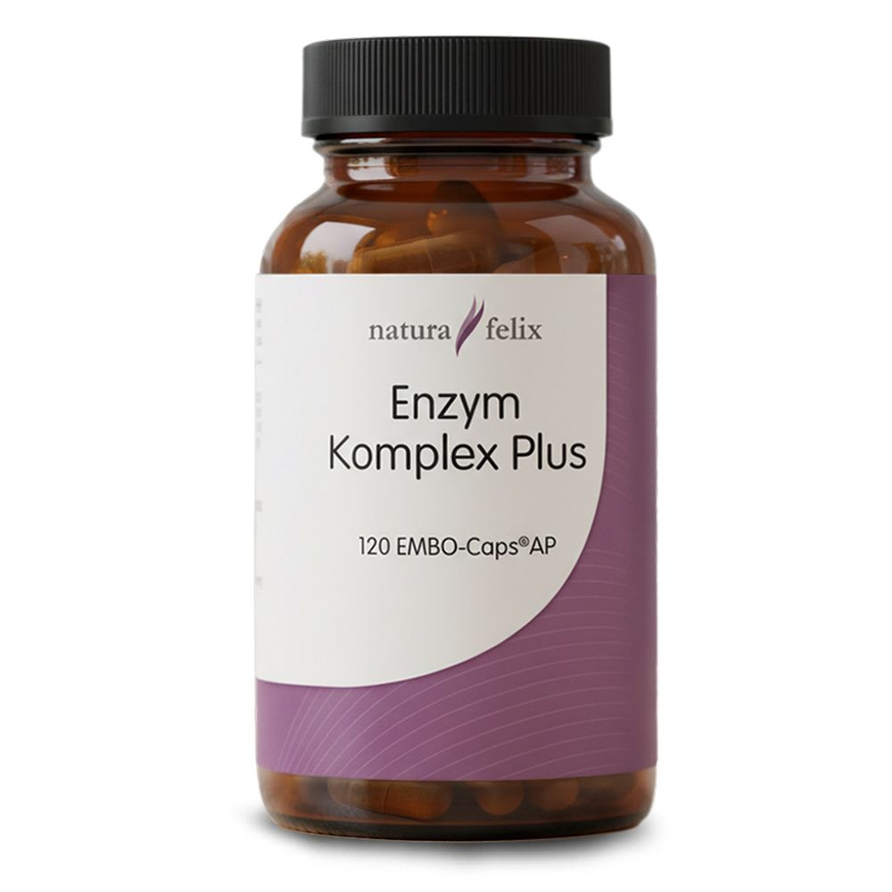 Natura Felix Enzym Komplex Plus, 120 EMBO-Caps AP Enzyme Verdauungsenzyme DigeZyme Völlegefühl  Enzymkomplex EAN: 8717729192856