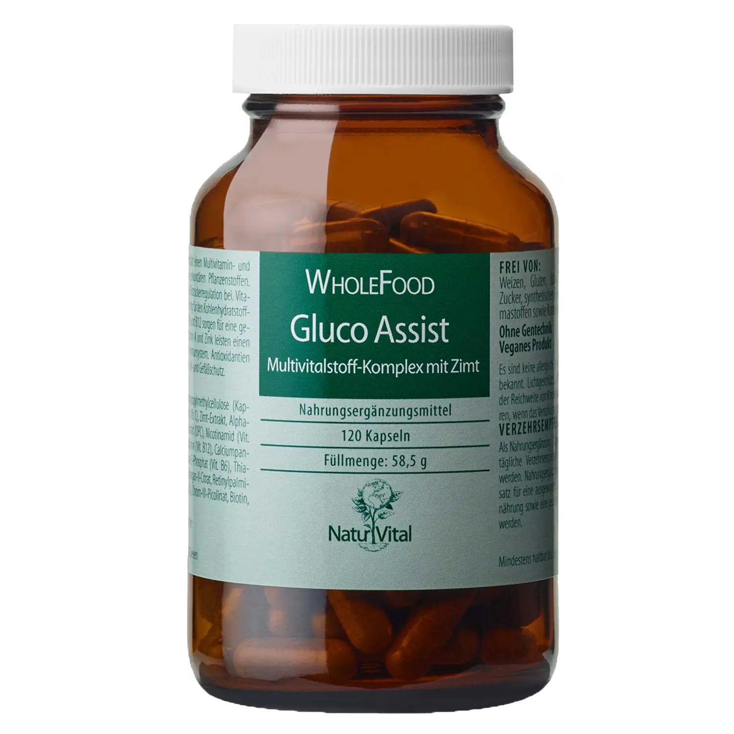 Natur Vital Gluco Assist WholeFood, 120 Kapseln Multimineralien EAN: 4262512990279