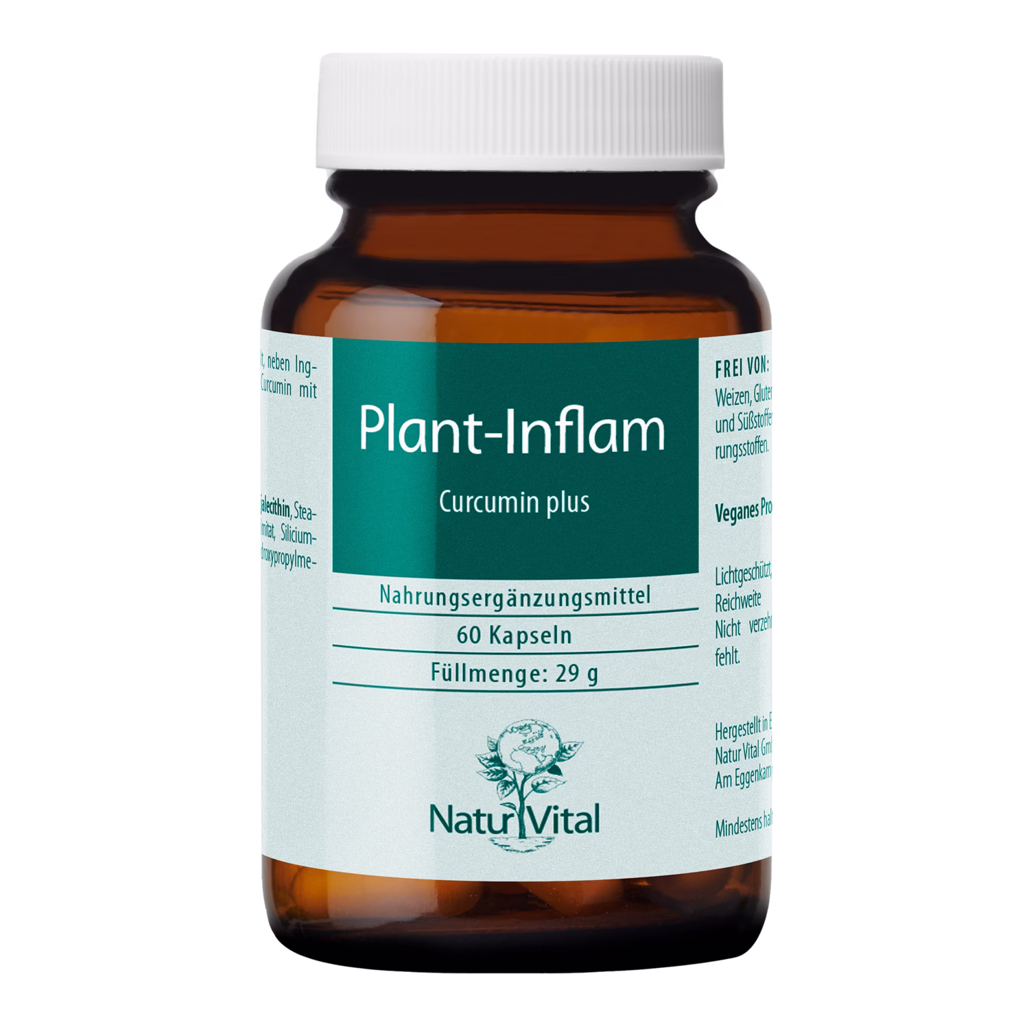 Plant Inflam Natur Vital 60 Kapseln Plant Inflam von Natur Vital beinhaltet 60 Kapseln