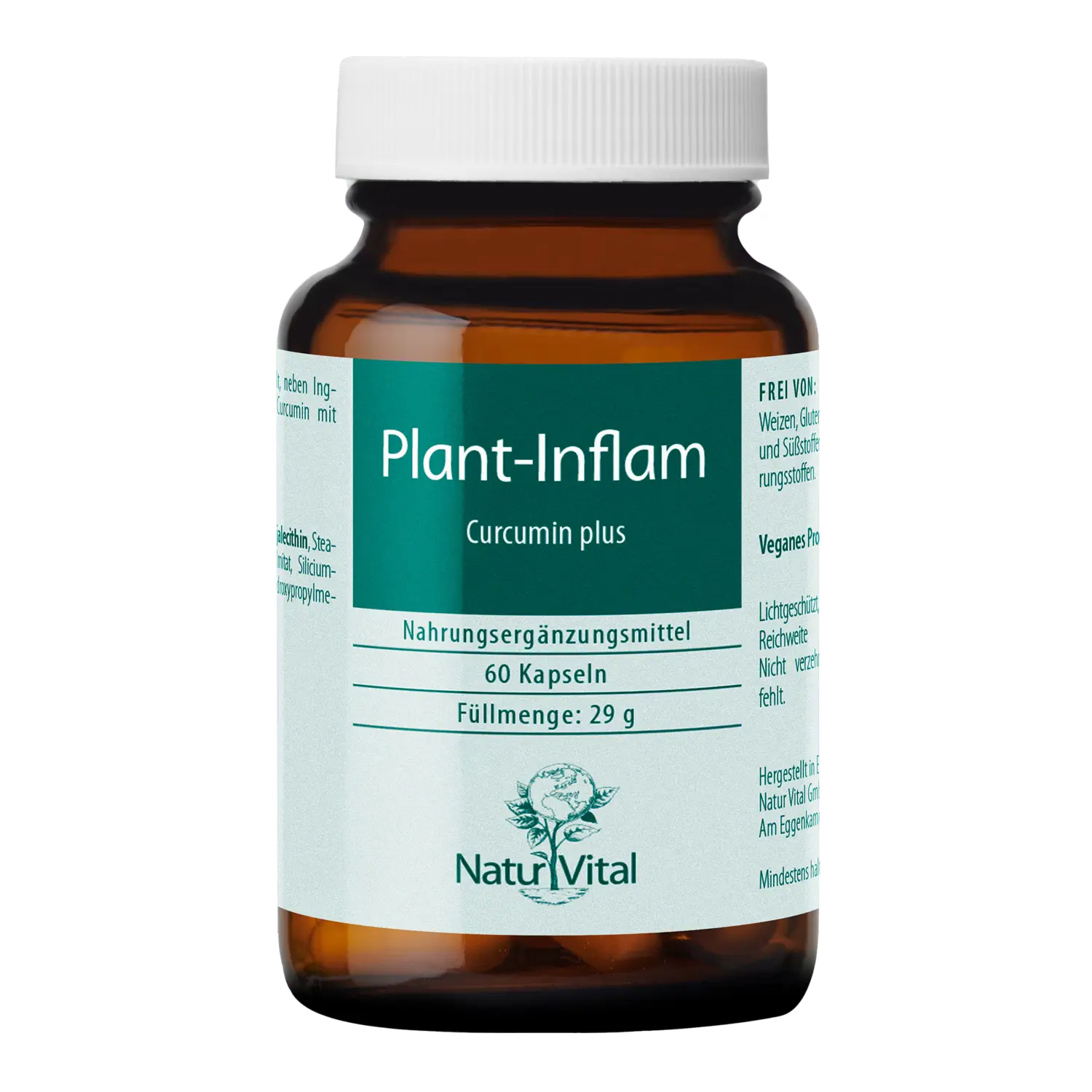 Plant Inflam von Natur Vital beinhaltet 60 Kapseln