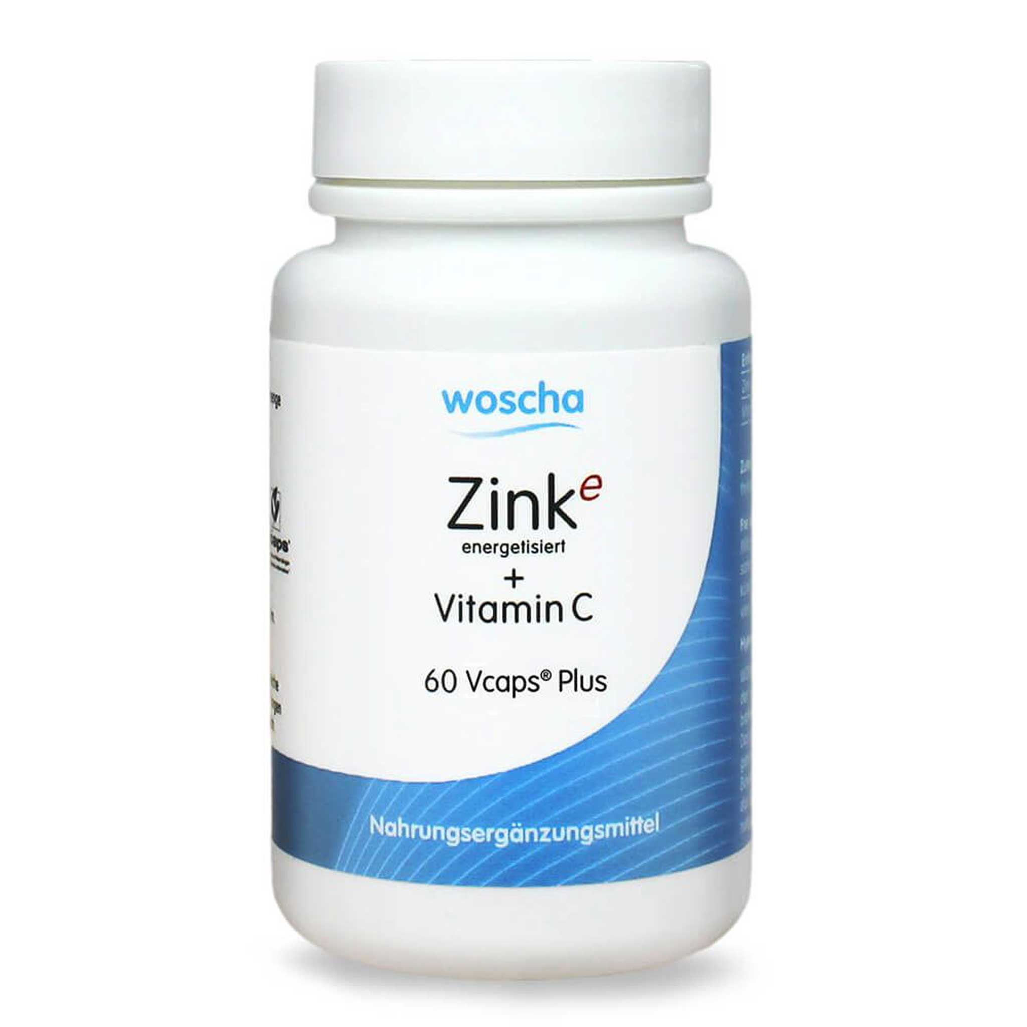 Woscha Zink energetisiert + Vitamin C von podo medi beinhaltet 60 Kapseln