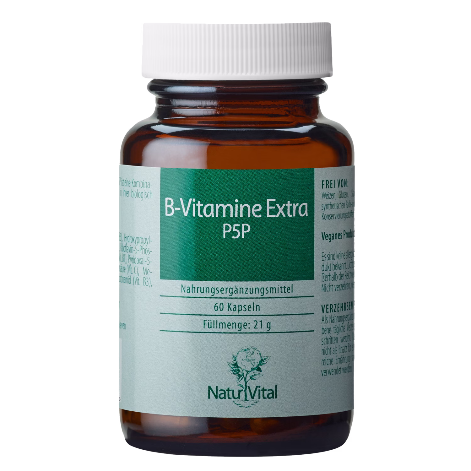 B Vitamine Extra P5P von Natur Vital beinhaltet 60 Kapseln