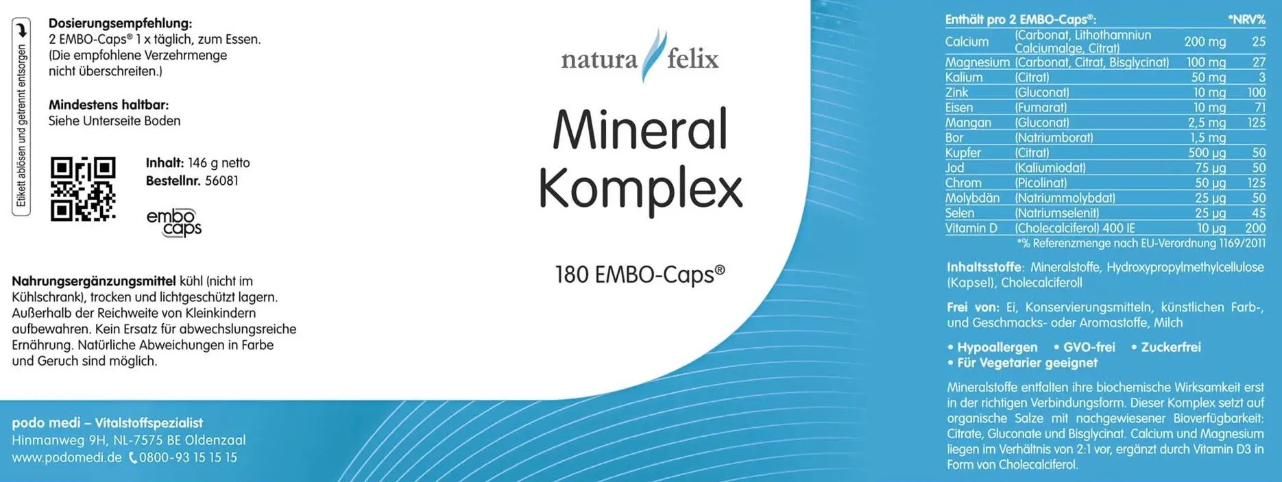 Mineral Complex, 180 capsules