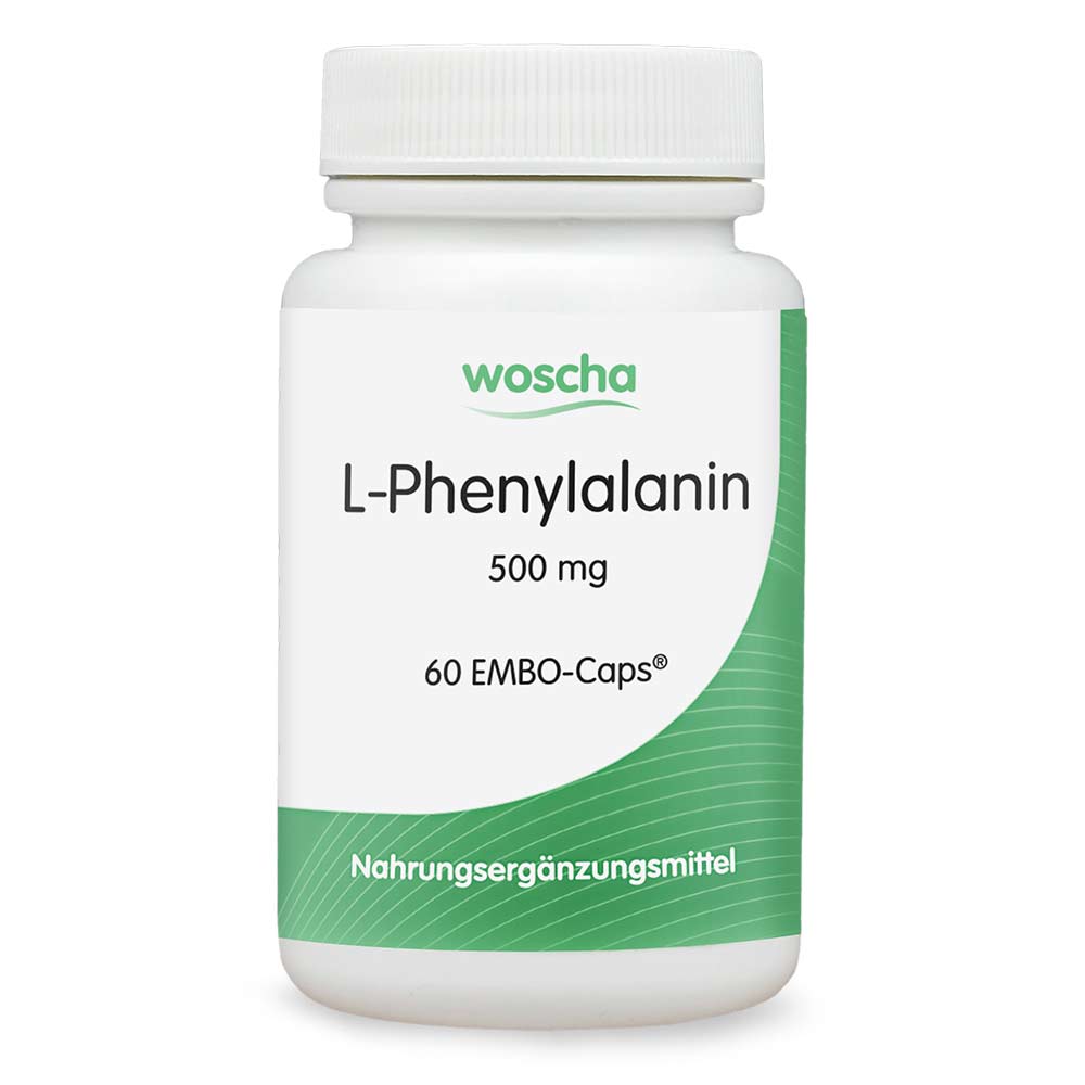 Woscha L-Phenylalanin 500 mg, 60 Kapseln  EAN: 8717729190845