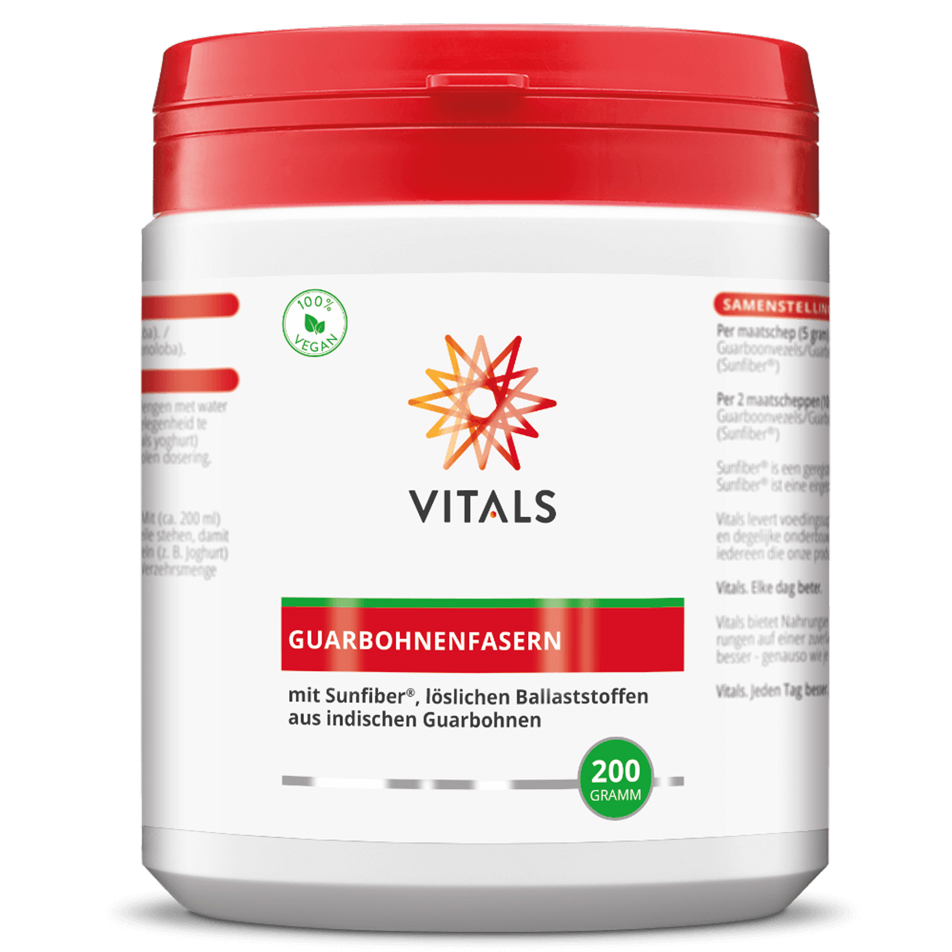 Vitals Guarbohnenfasern 200 Gramm  EAN: 8716717004362