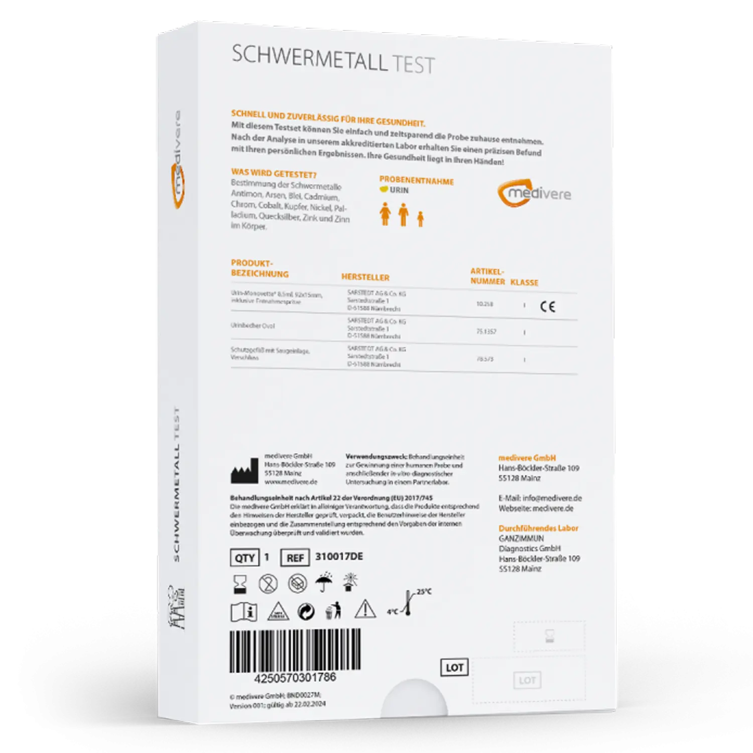 Schwermetall Test