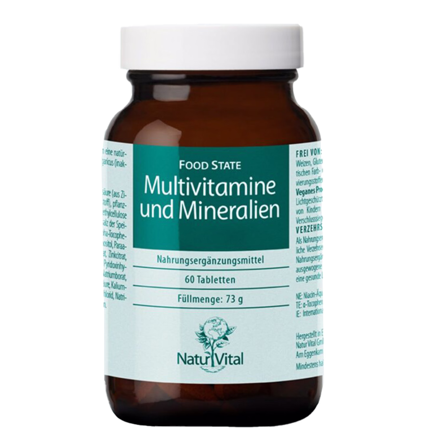 Multivitamine und Mineralien von Natur Vital beinhaltet 60 Tabletten
