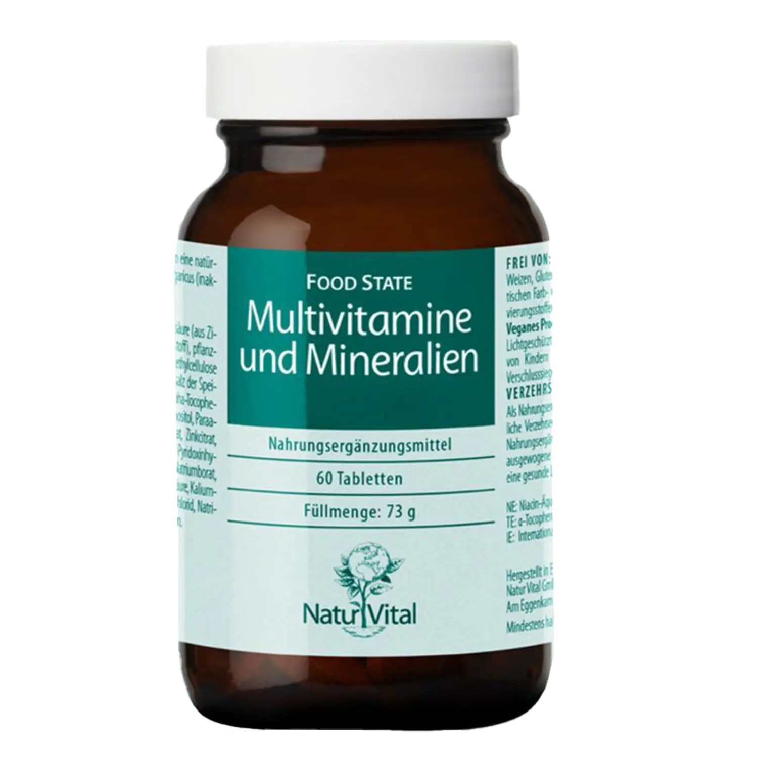 Multivitamine und Mineralien von Natur Vital beinhaltet 60 Tabletten