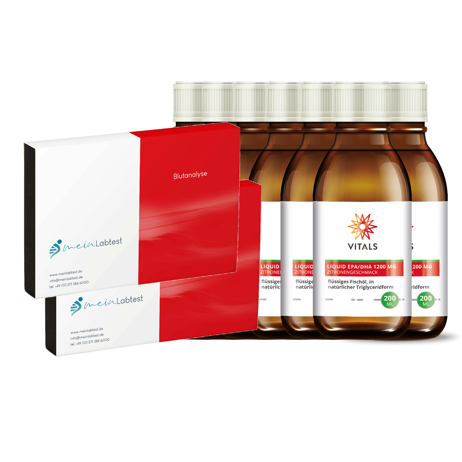 Omega-3 Liquid Bundle Intensiv Perfekt (Vitals + MeinLabtest)