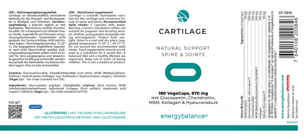 Cartilage Etikett von Energybalance