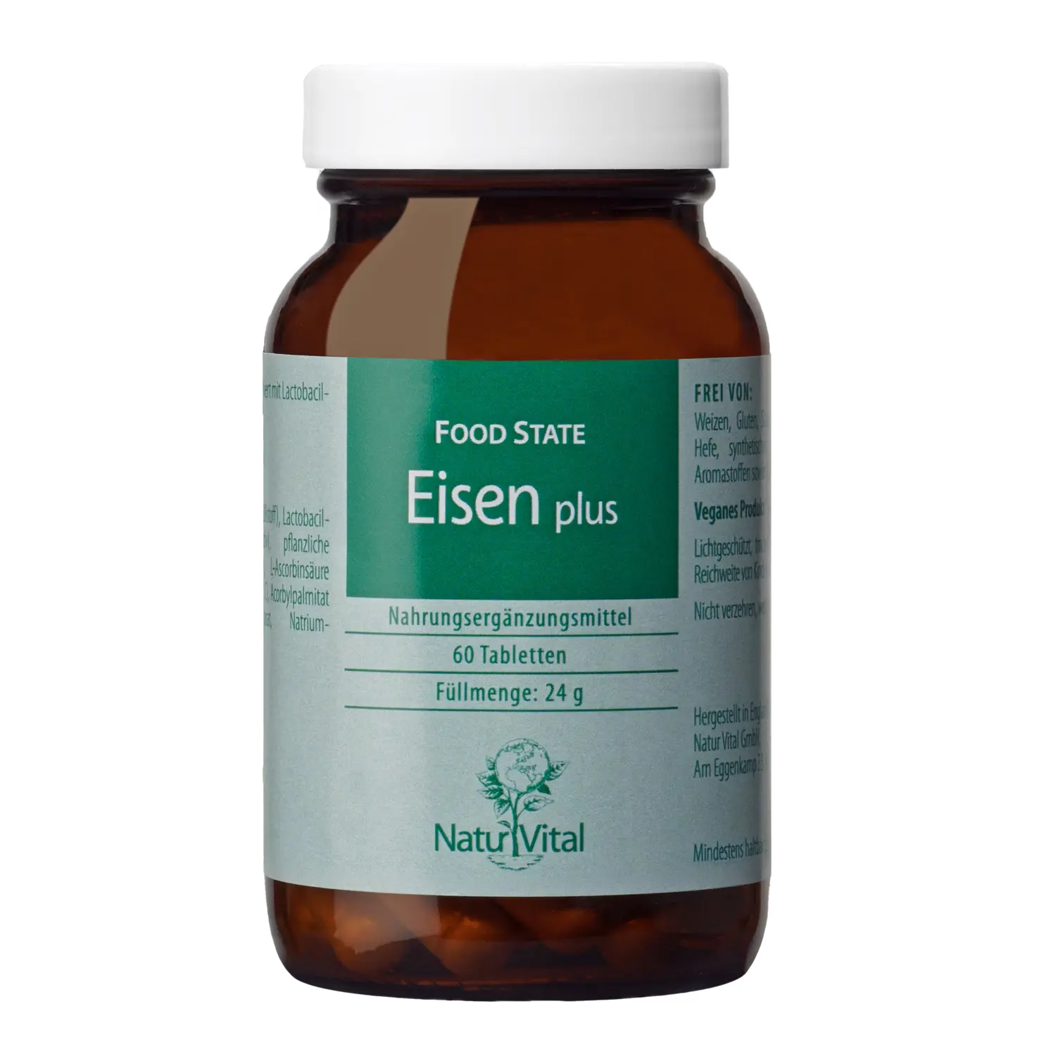 Natur Vital Eisen plus FOOD STATE, 60 Tabletten eisen EAN: 4262512990224