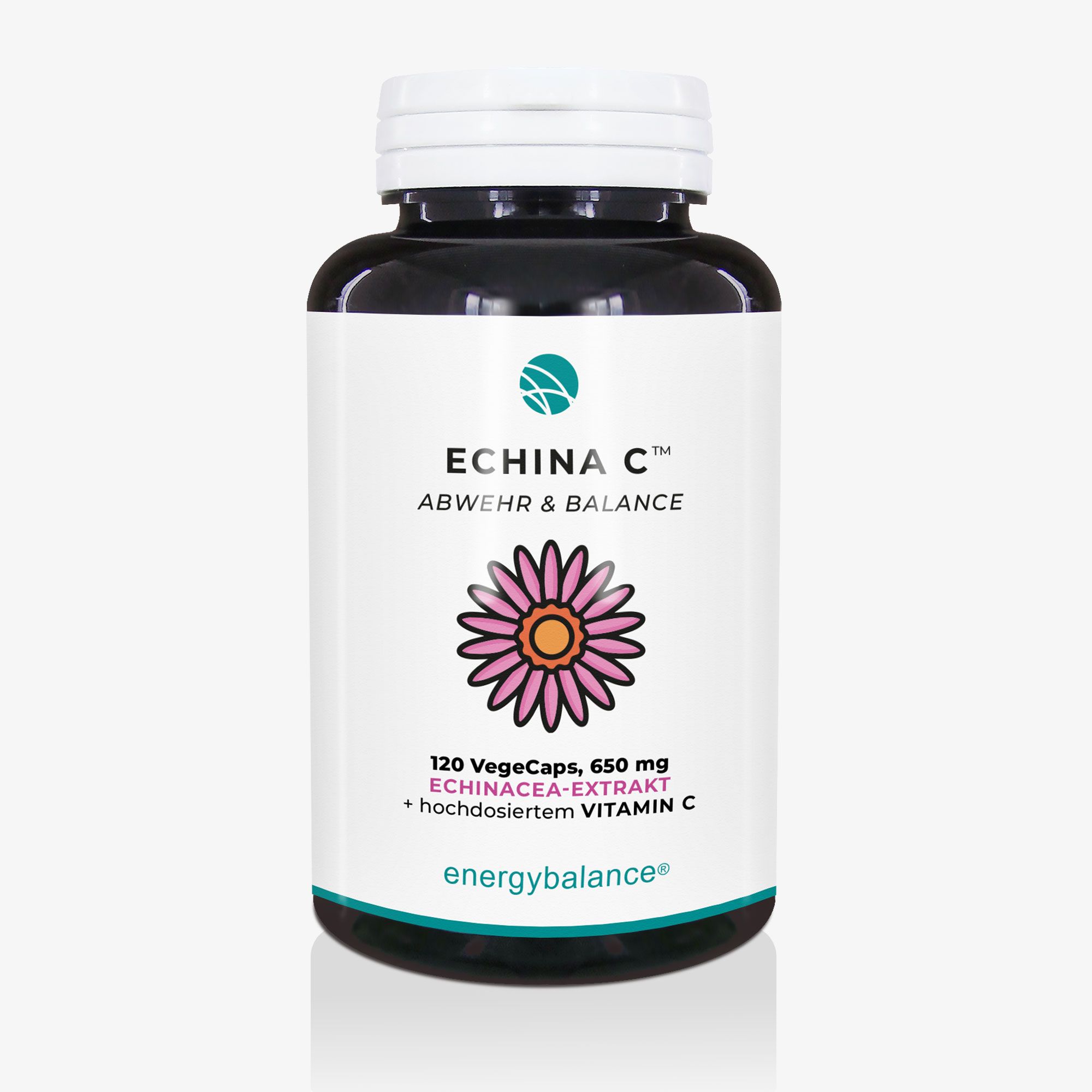 EnergyBalance ECHINA C Echinacea und hochdosiertes Vitamin C, 120 VegeCaps Immunsystem EAN: 7640108203007