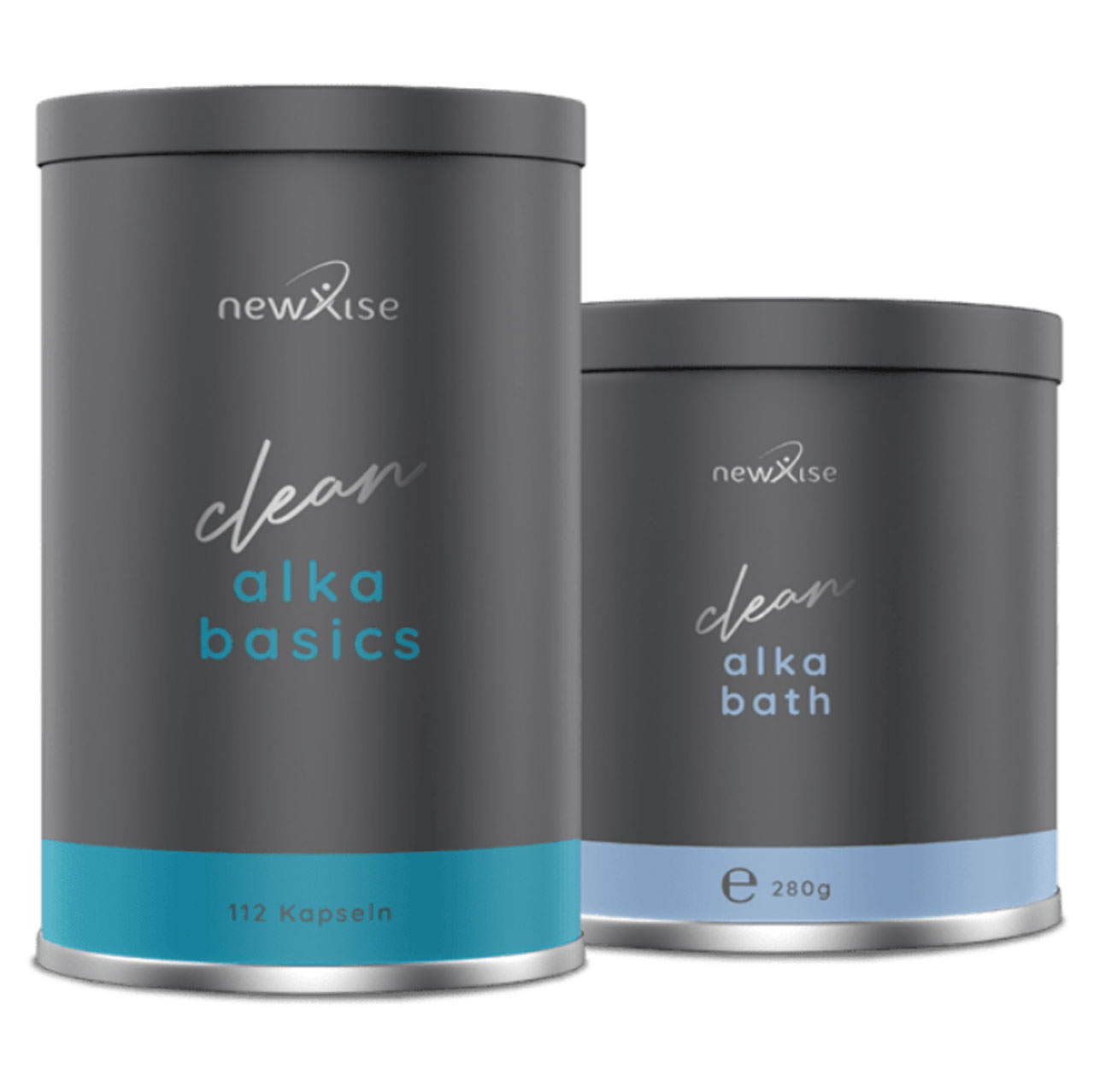 newXise Alka Duo: Alka Basics, 112 Kapseln + Alka Bath, 280 g Pulver newXise Alka Duo: Alka Basics, 112 Kapseln + Alka Bath, 280 g Pulver