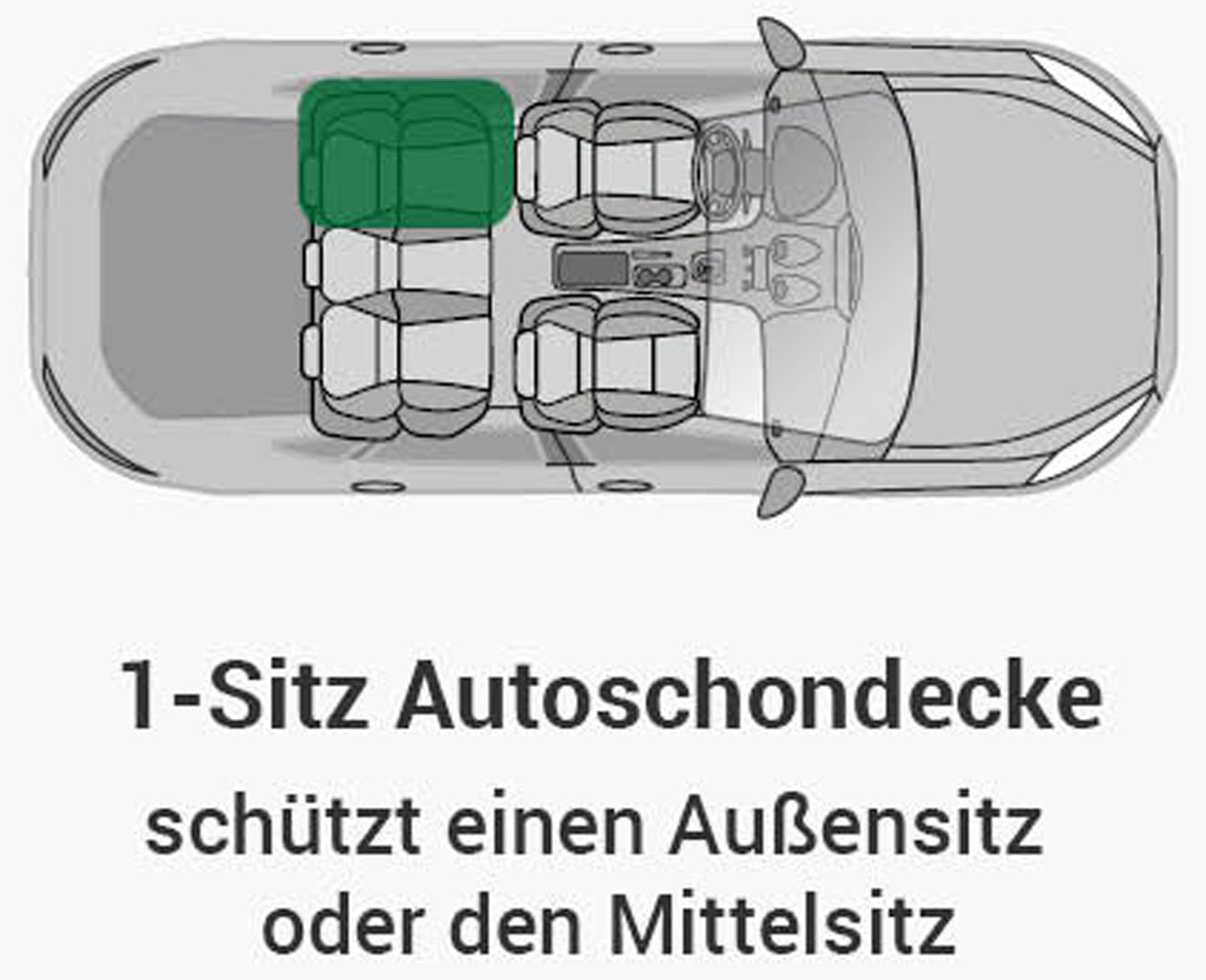  Autoschondecke für die Rückbank ( Farbe: grau | Größe: S | Variante: 1-Sitz )