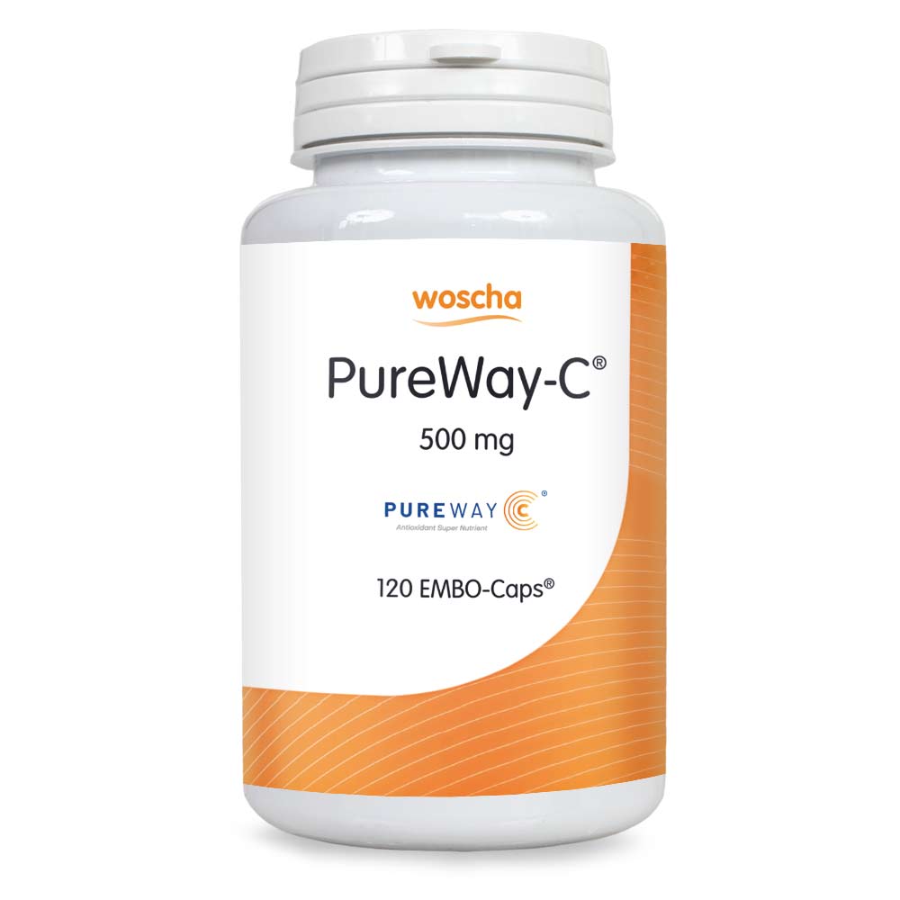 Woscha PureWay C 500 Milligramm mit Bioflavonoiden von podo medi beinhaltet 120 Kapseln
