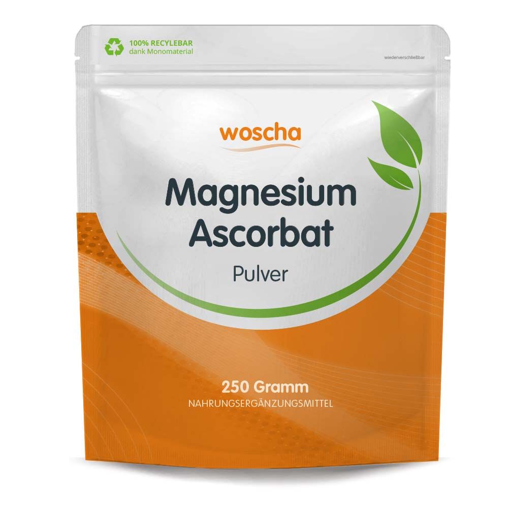 Woscha Magnesium Ascorbat podo medi 250 g Woscha Magnesium Ascorbat von podo medi beinhaltet 250 Gramm
