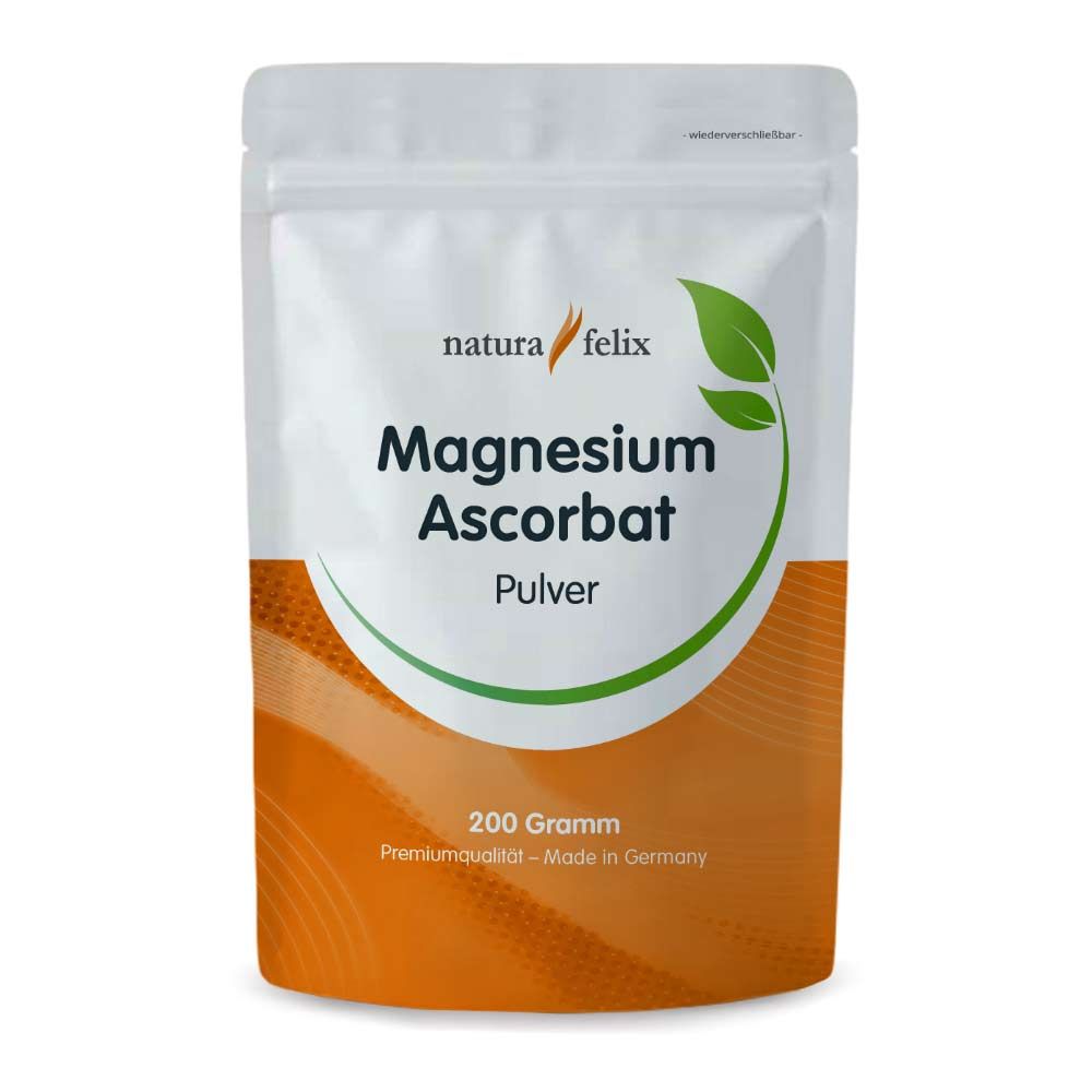 natura-felix Magnesium Ascorbat von podo medi beinhaltet 250 Gramm