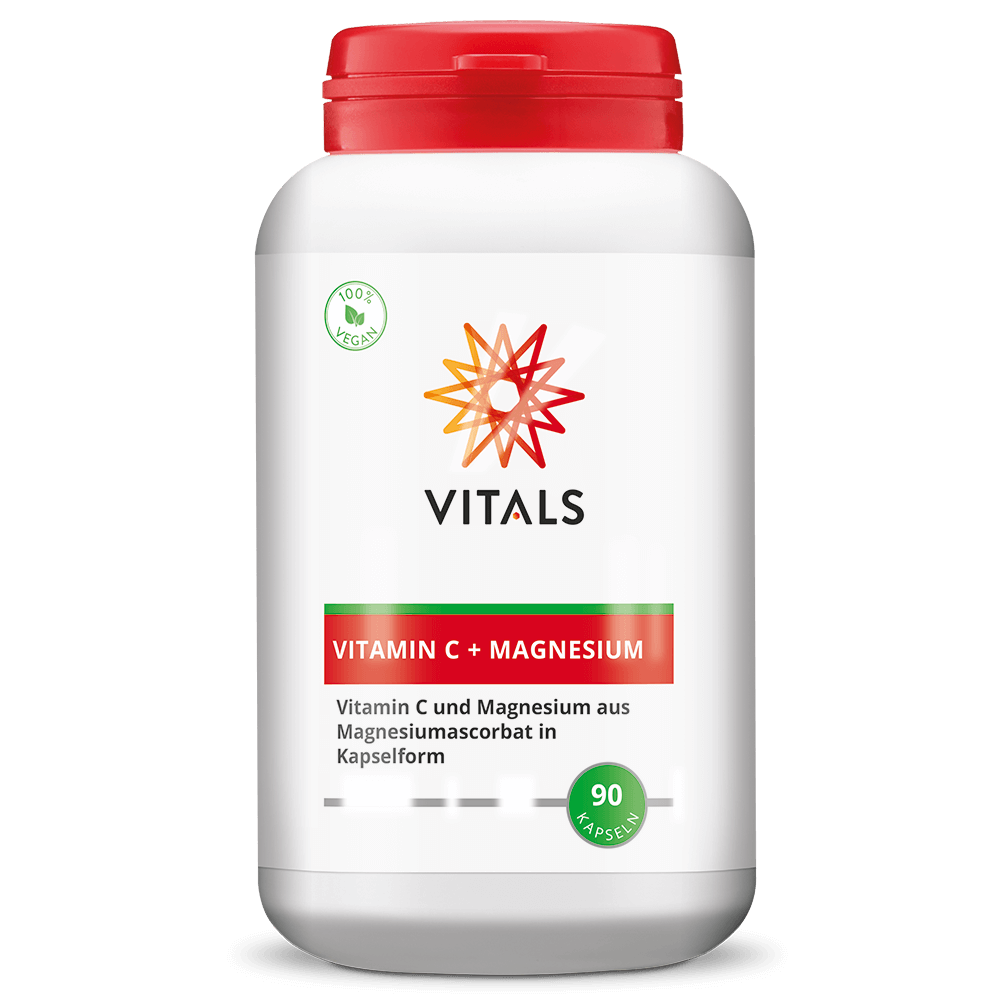 Vitamin C + Magnesium, 90 Kapseln
