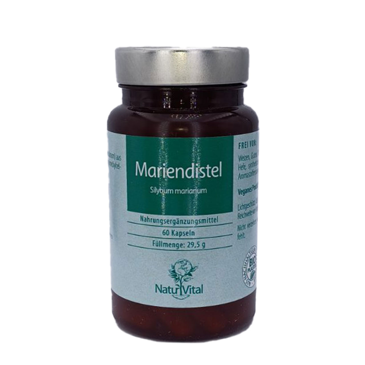 Mariendistel Milchdistel von Natur Vital beinhaltet 60 Kapseln