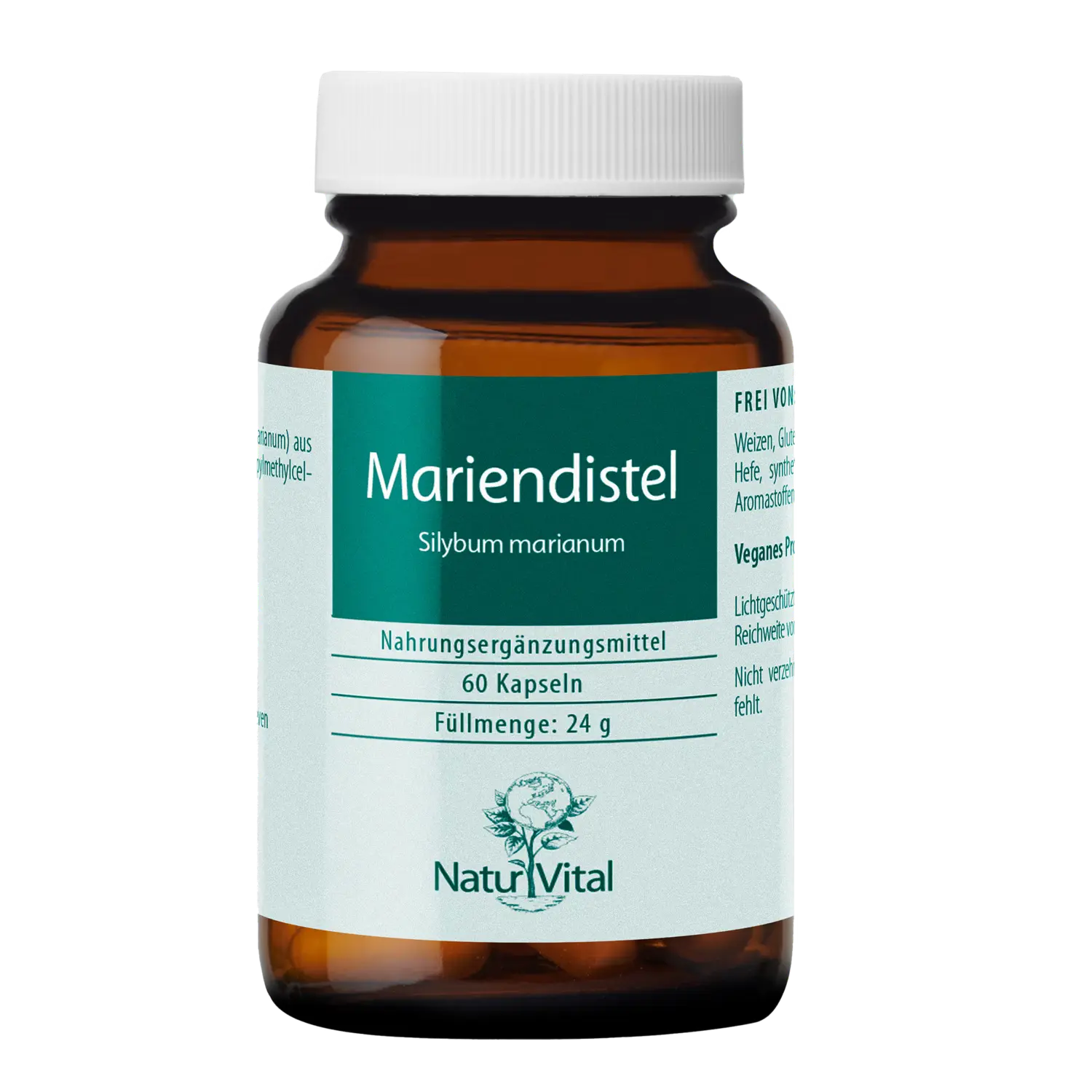 Mariendistel Milchdistel von Natur Vital beinhaltet 60 Kapseln