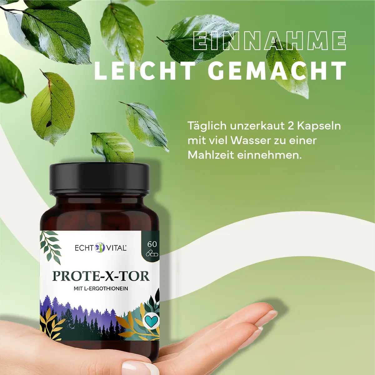 Echt Vital Prote-X-tor mit L-Ergothionein, 60 Kapseln  EAN: 4260635732691